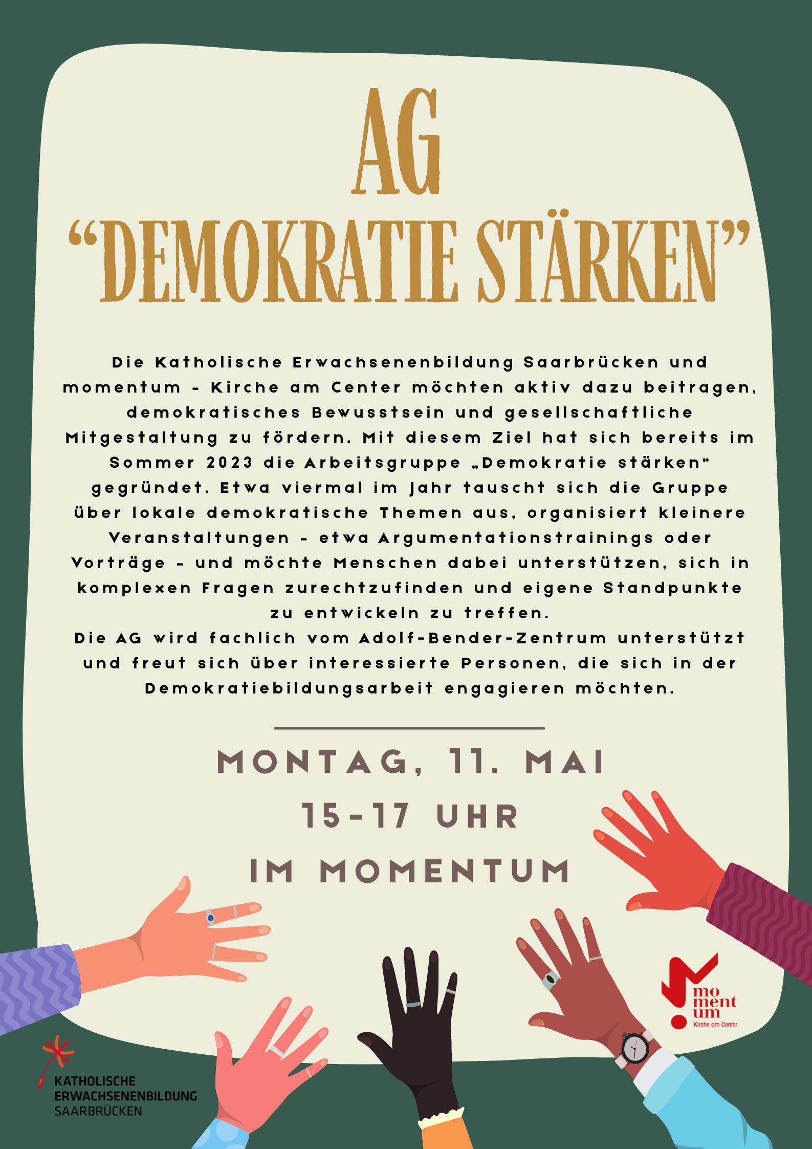 Arbeitsgruppe 'Demokratie stärken' trifft sich im momentum