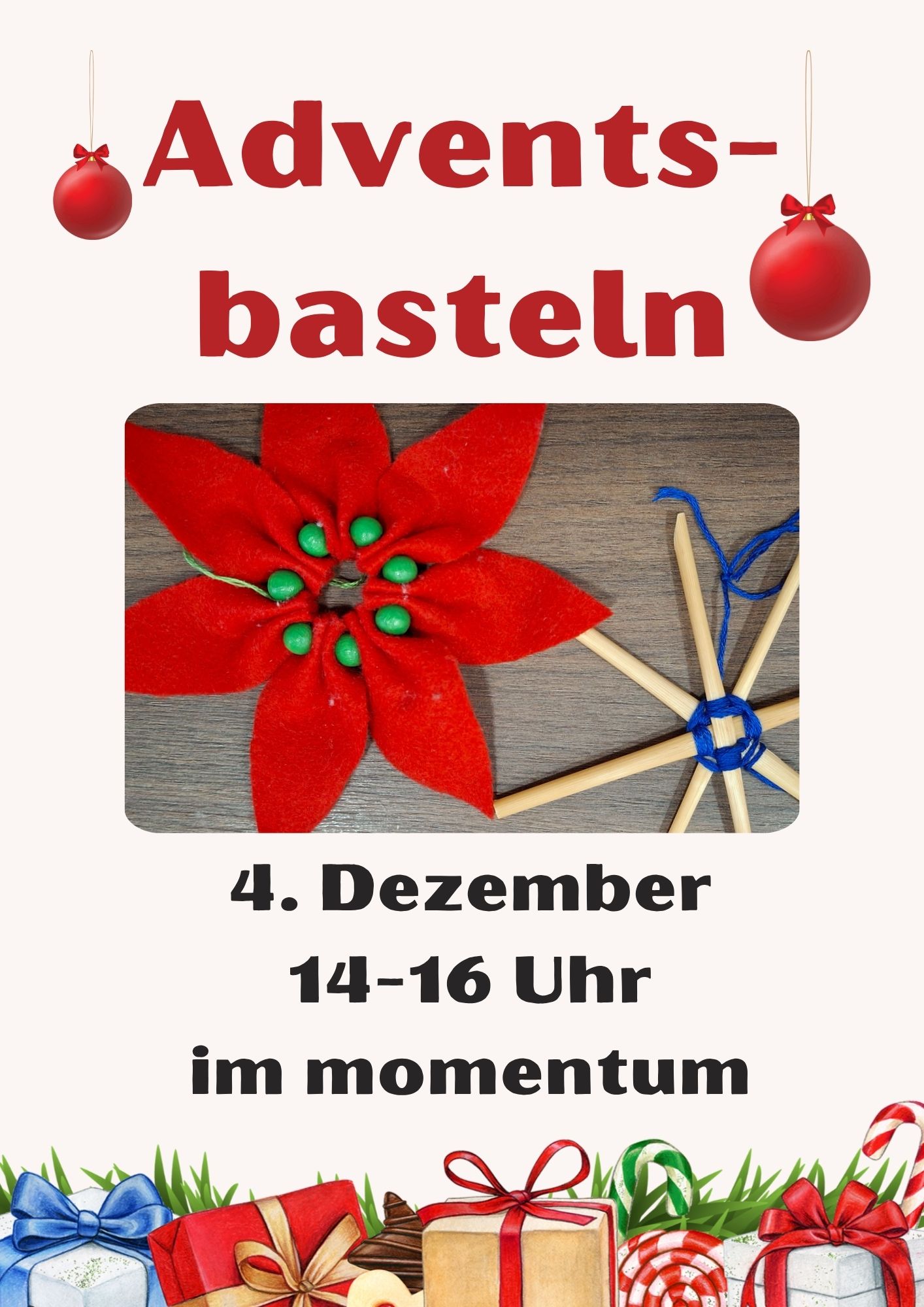 Adventlicher Bastelnachmittag am 04.12.2025 im momentum