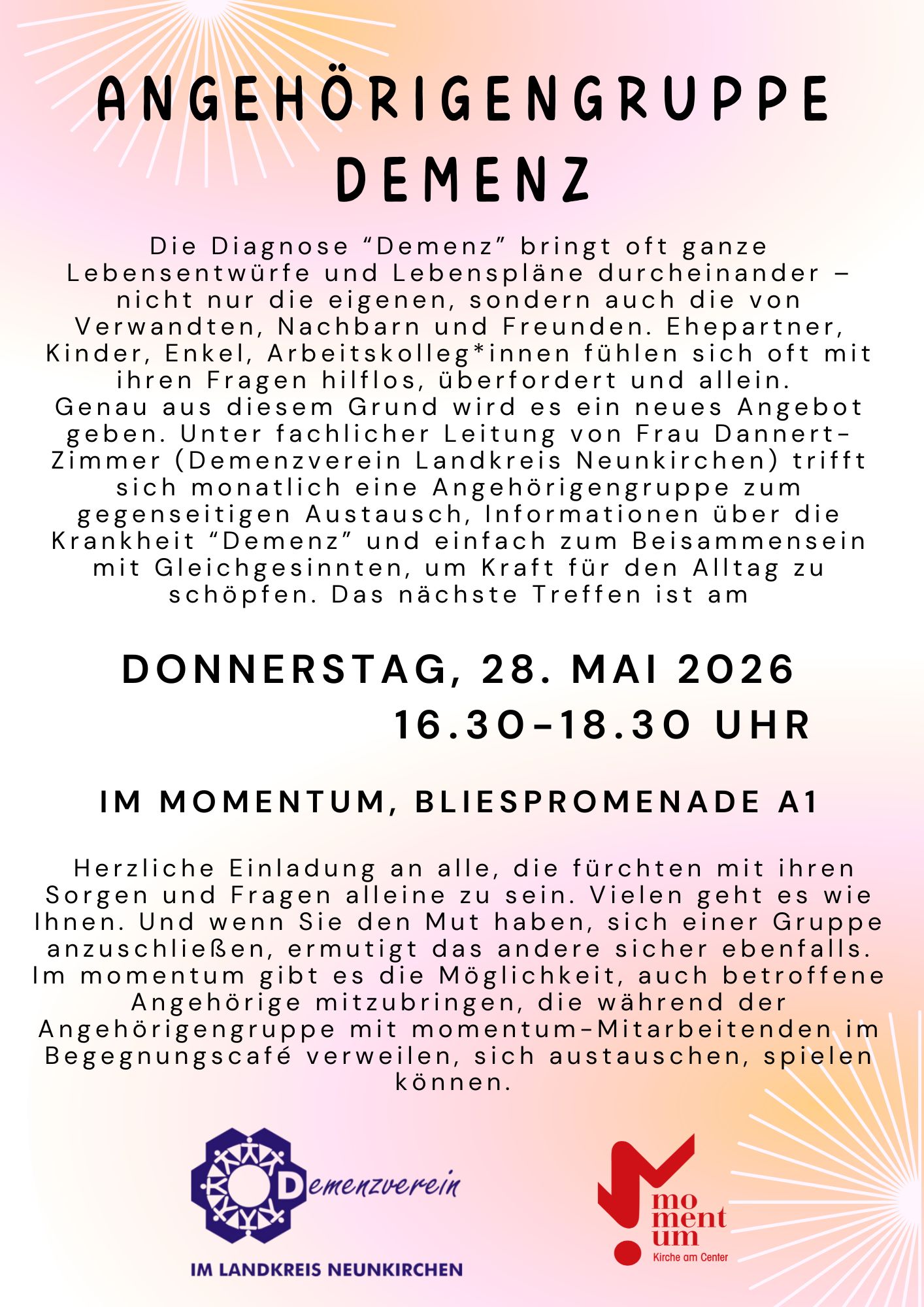 Angehörigengruppe Demenz im momentum