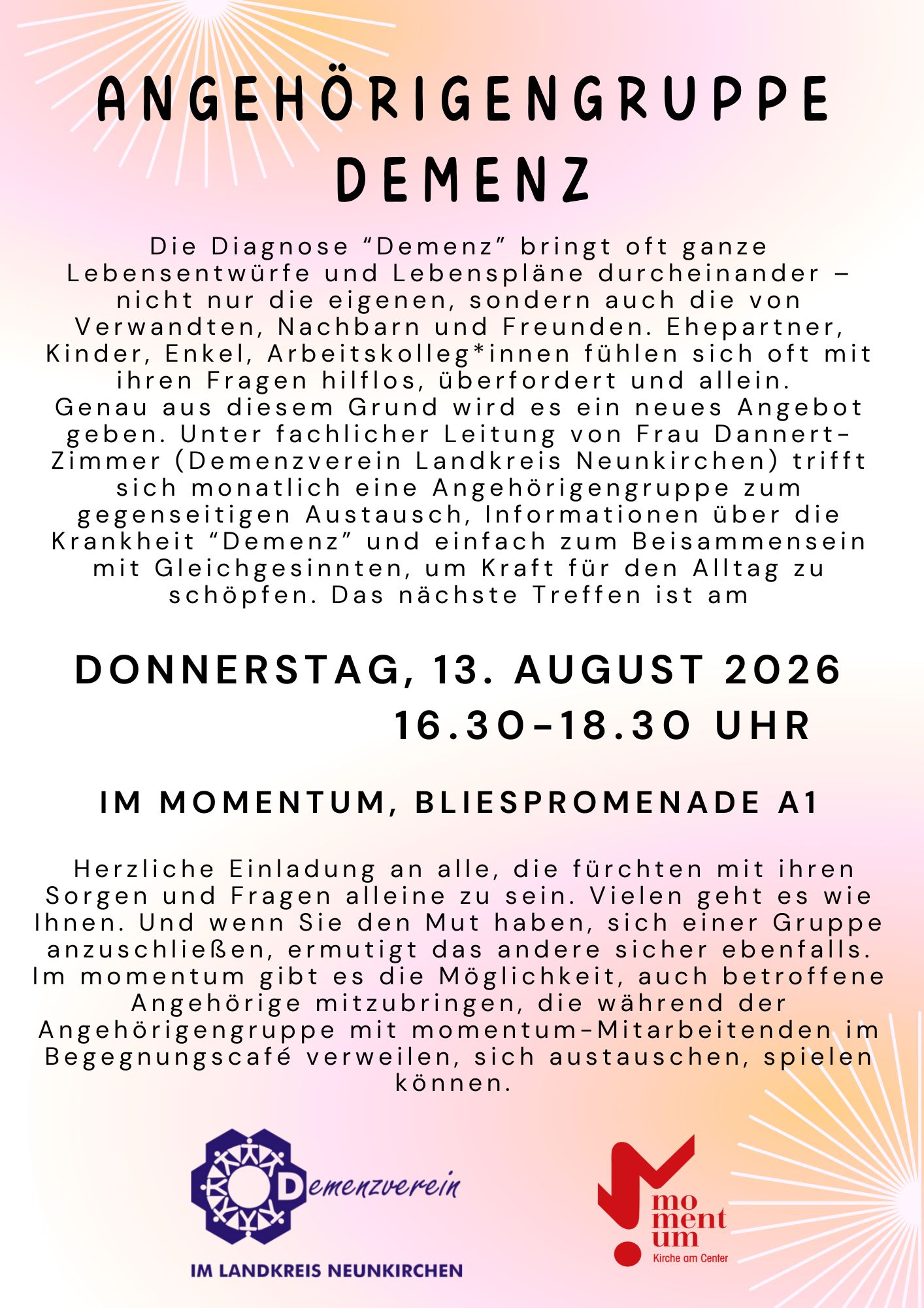 Angehörigengruppe Demenz im momentum