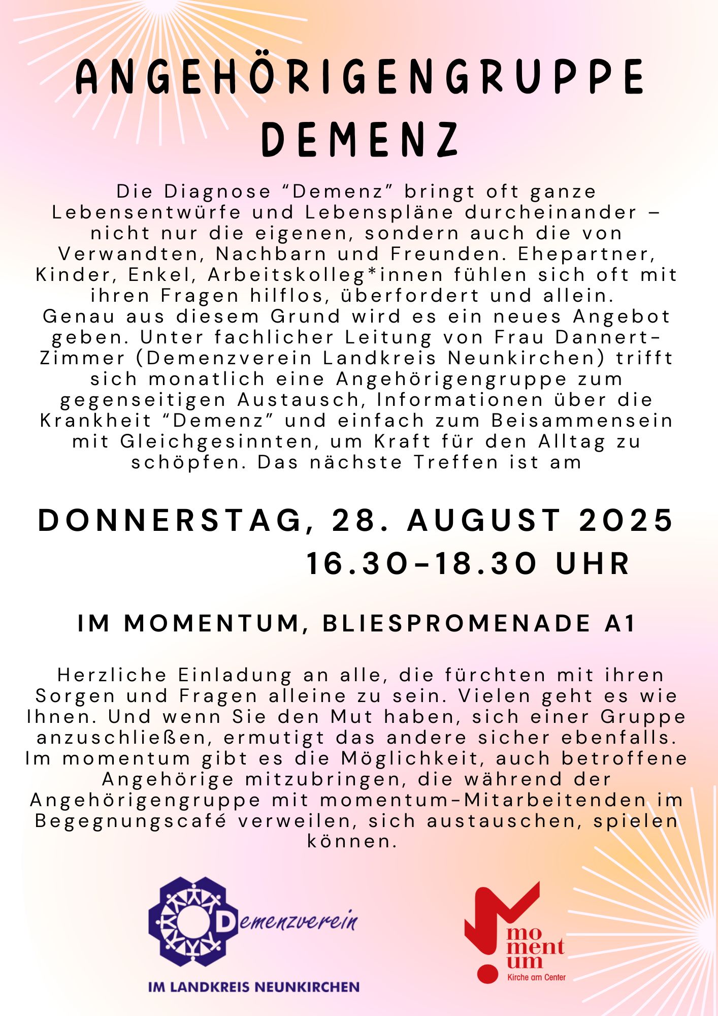 Angehörigengruppe Demenz im momentum