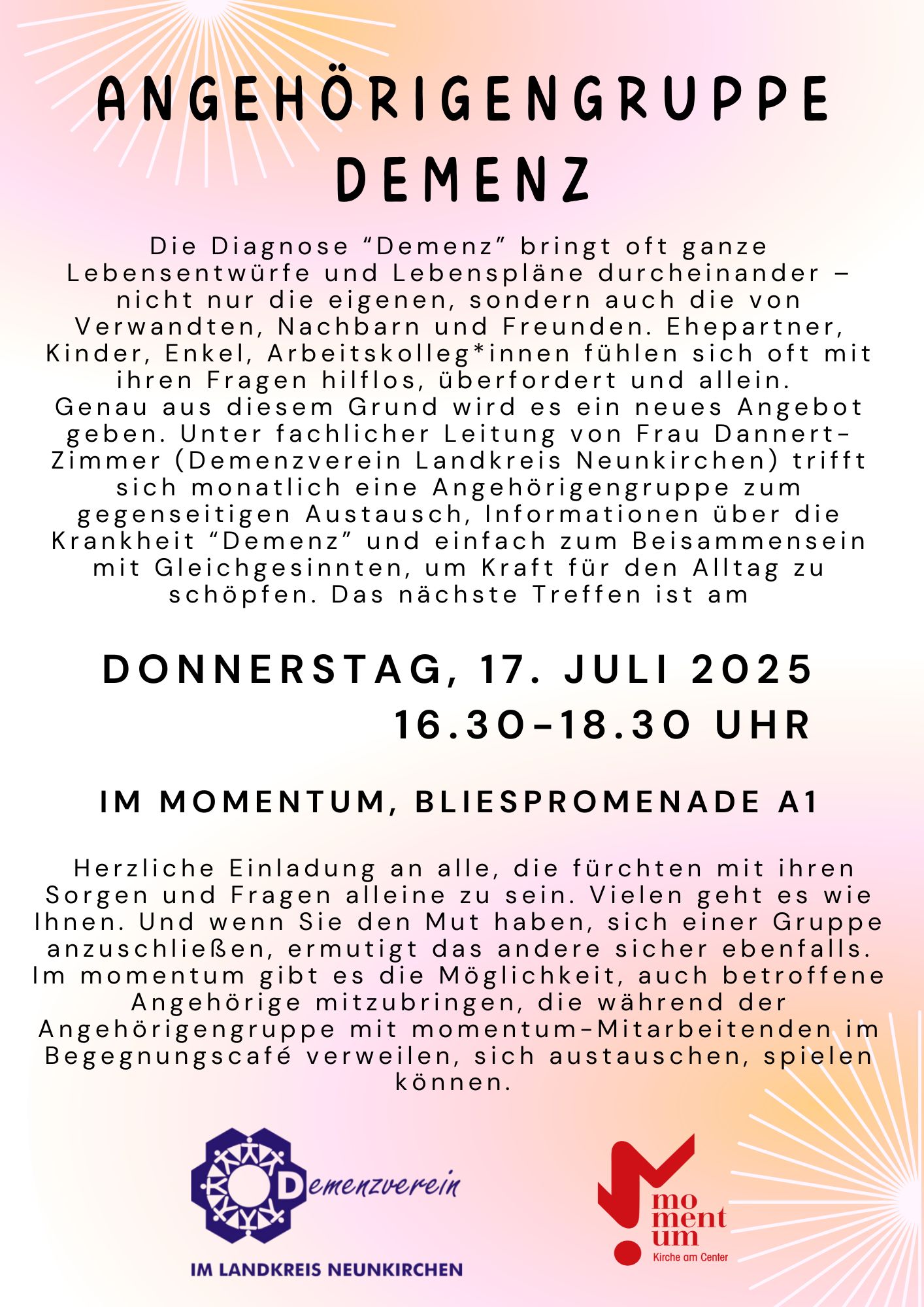 Angehörigengruppe Demenz im momentum