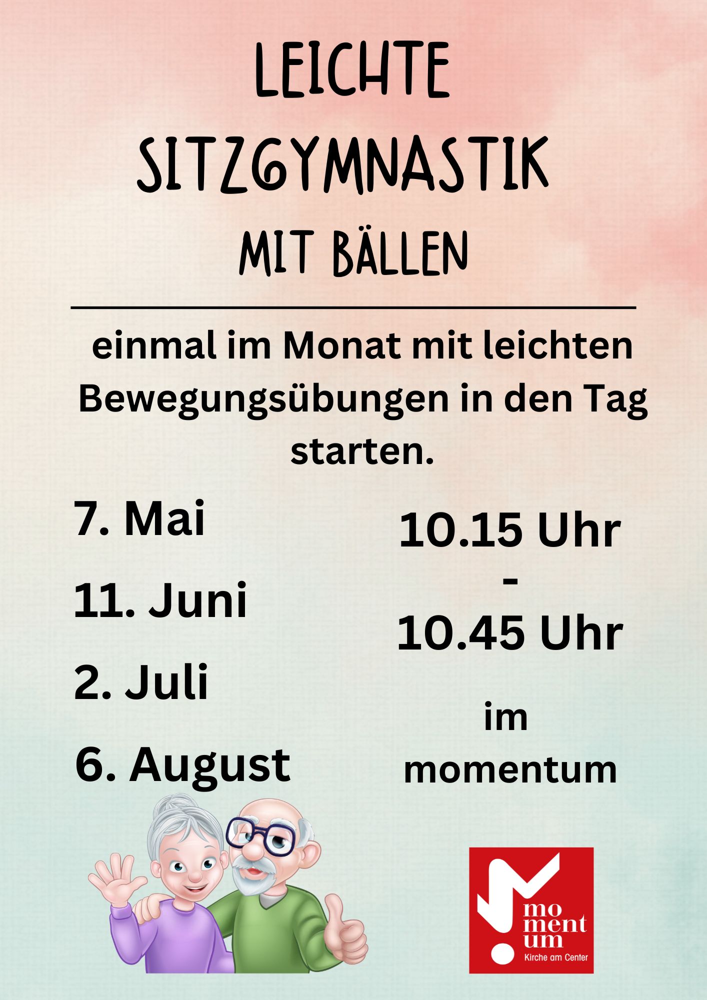 Bewegt in den Tag starten im momentum