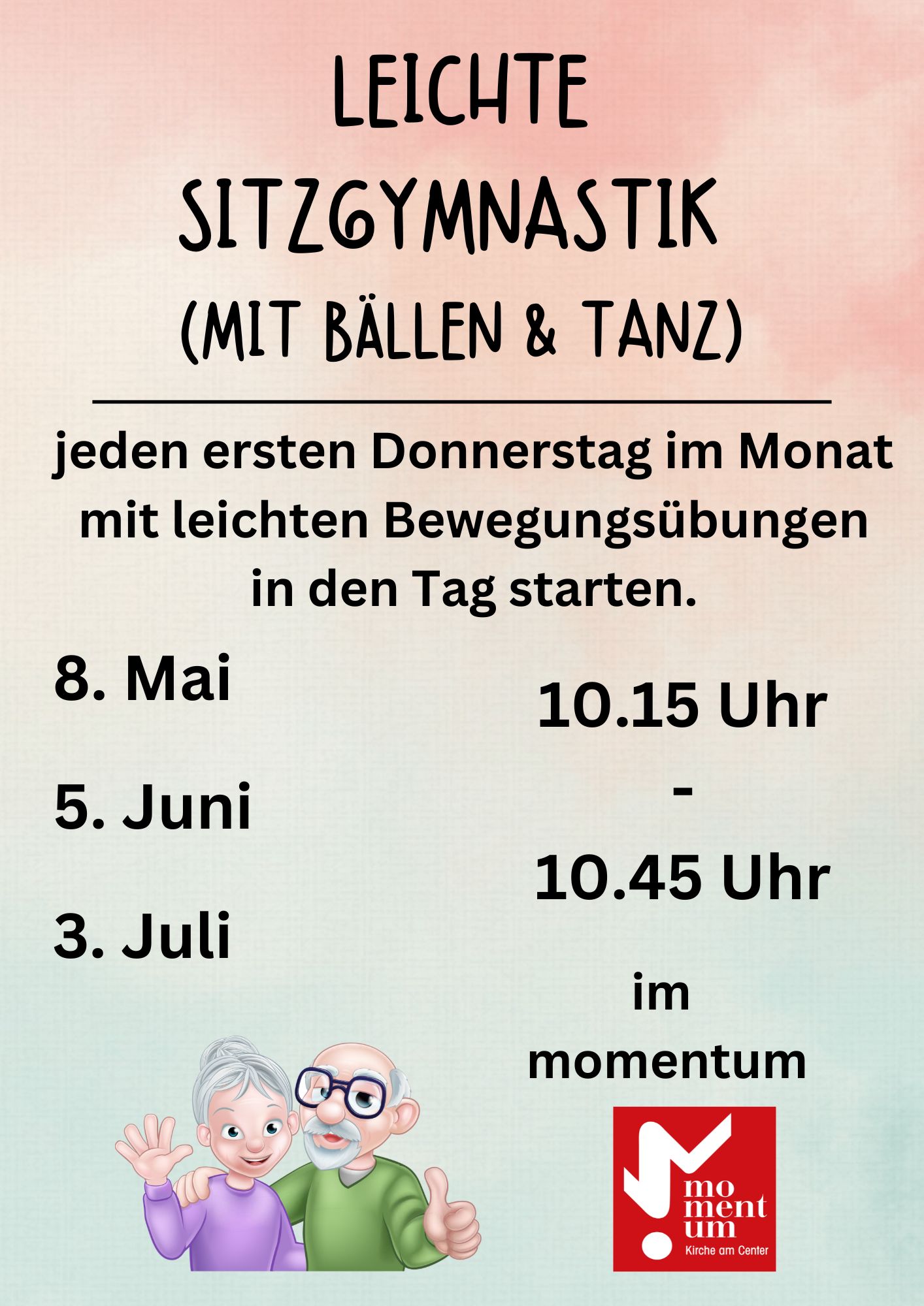 'Bewegt in den Tag starten' mit dem momentum