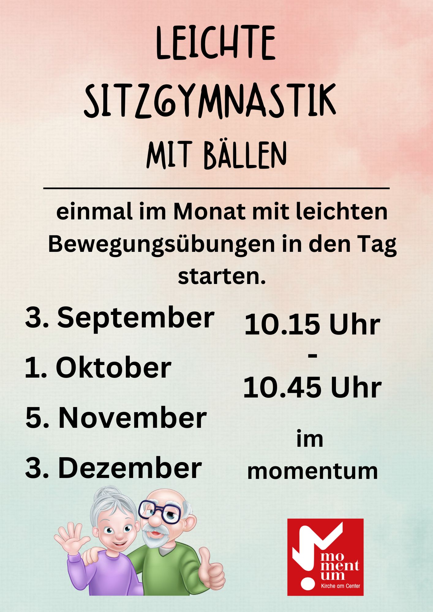 Bewegt in den Tag starten im momentum
