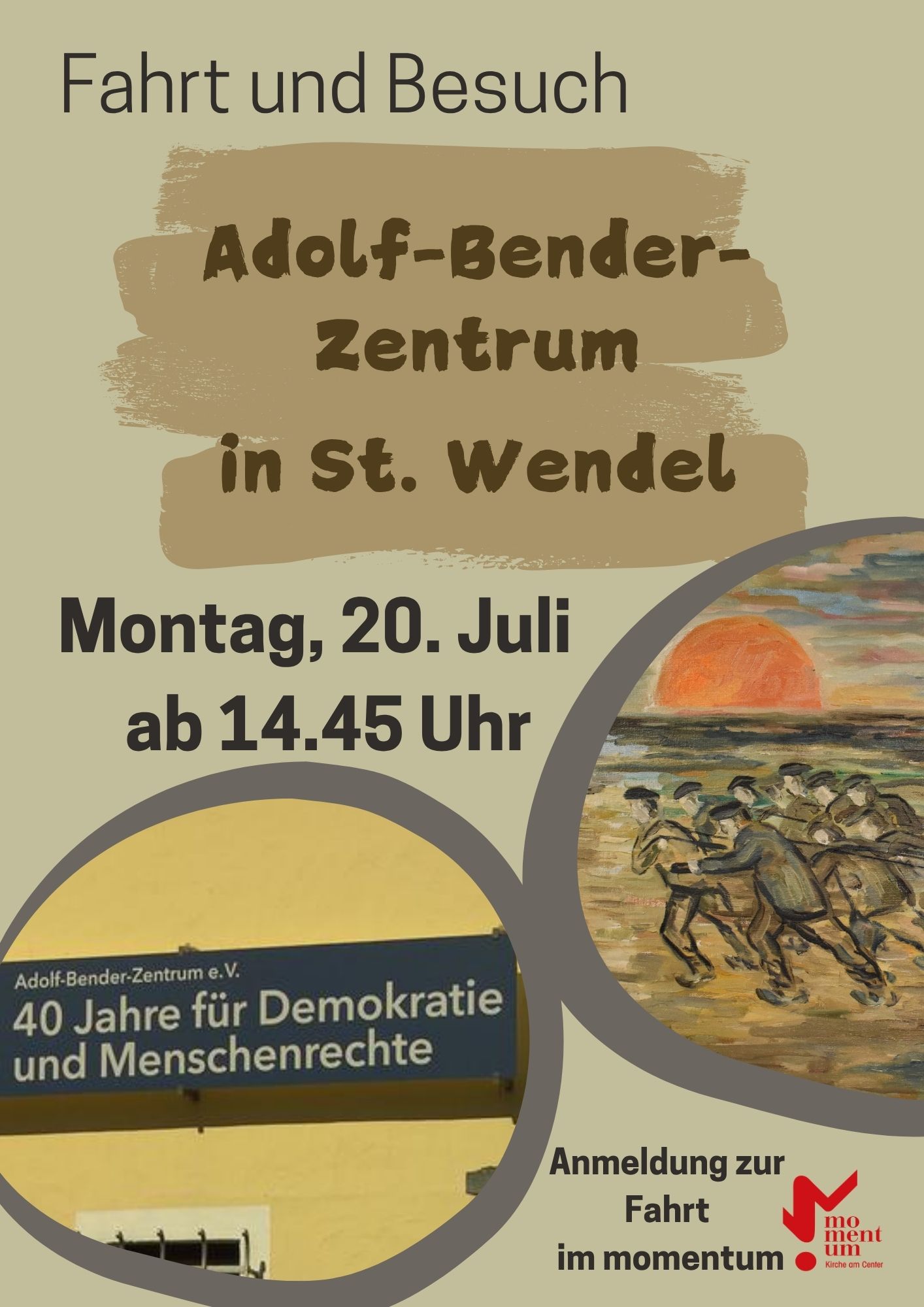 'Auf den Spuren von Adolf Bender' am 20.07.2026 mit dem momentum