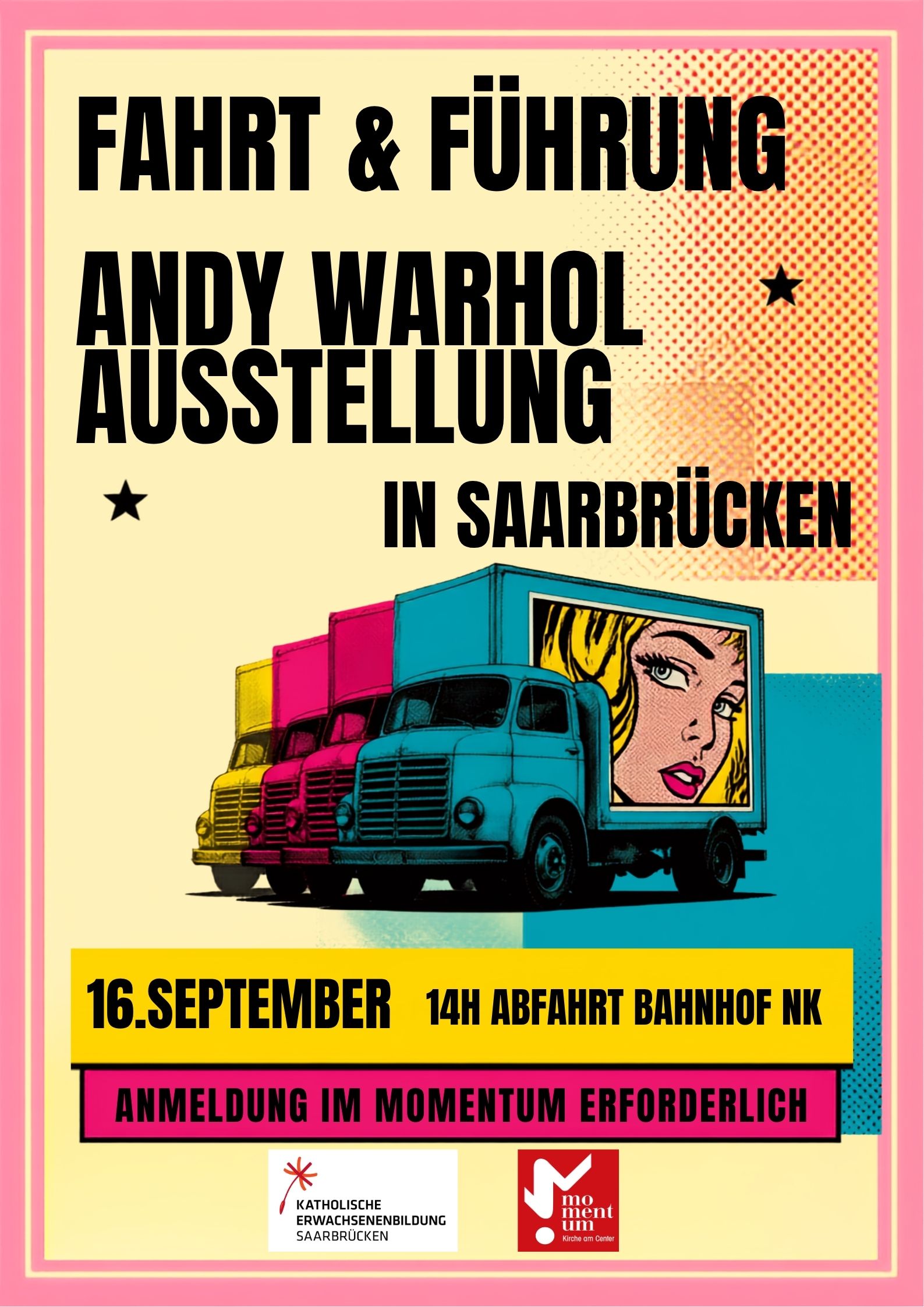 momentum-Fahrt zur Ausstellung 'Andy Warhol. Ikonen' am 16.09.2026