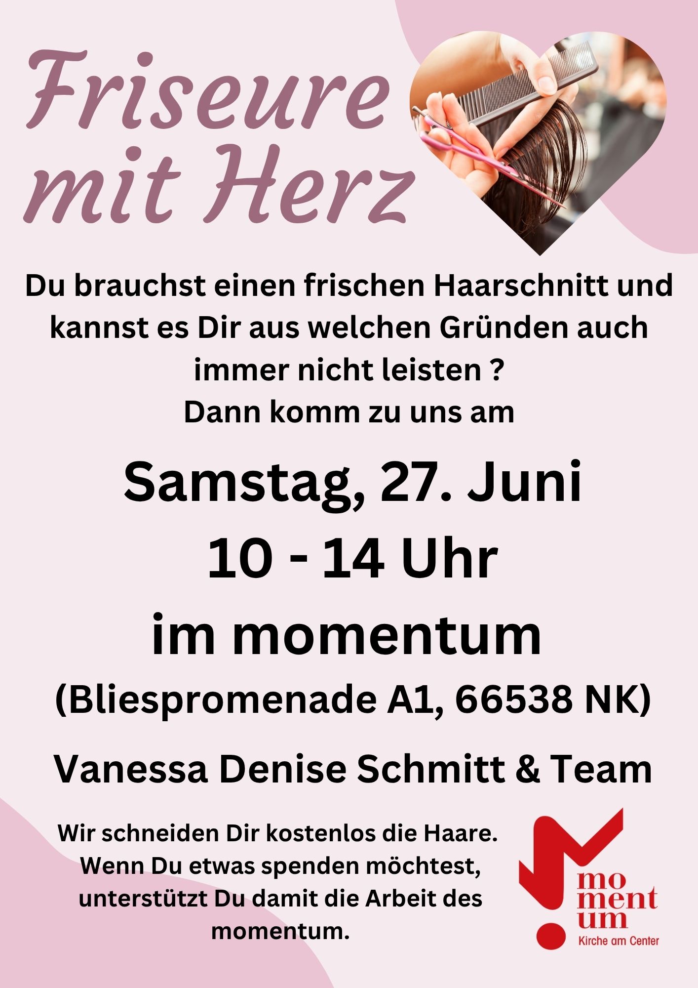 'Friseure mit Herz' am 27.06.2026 im momentum