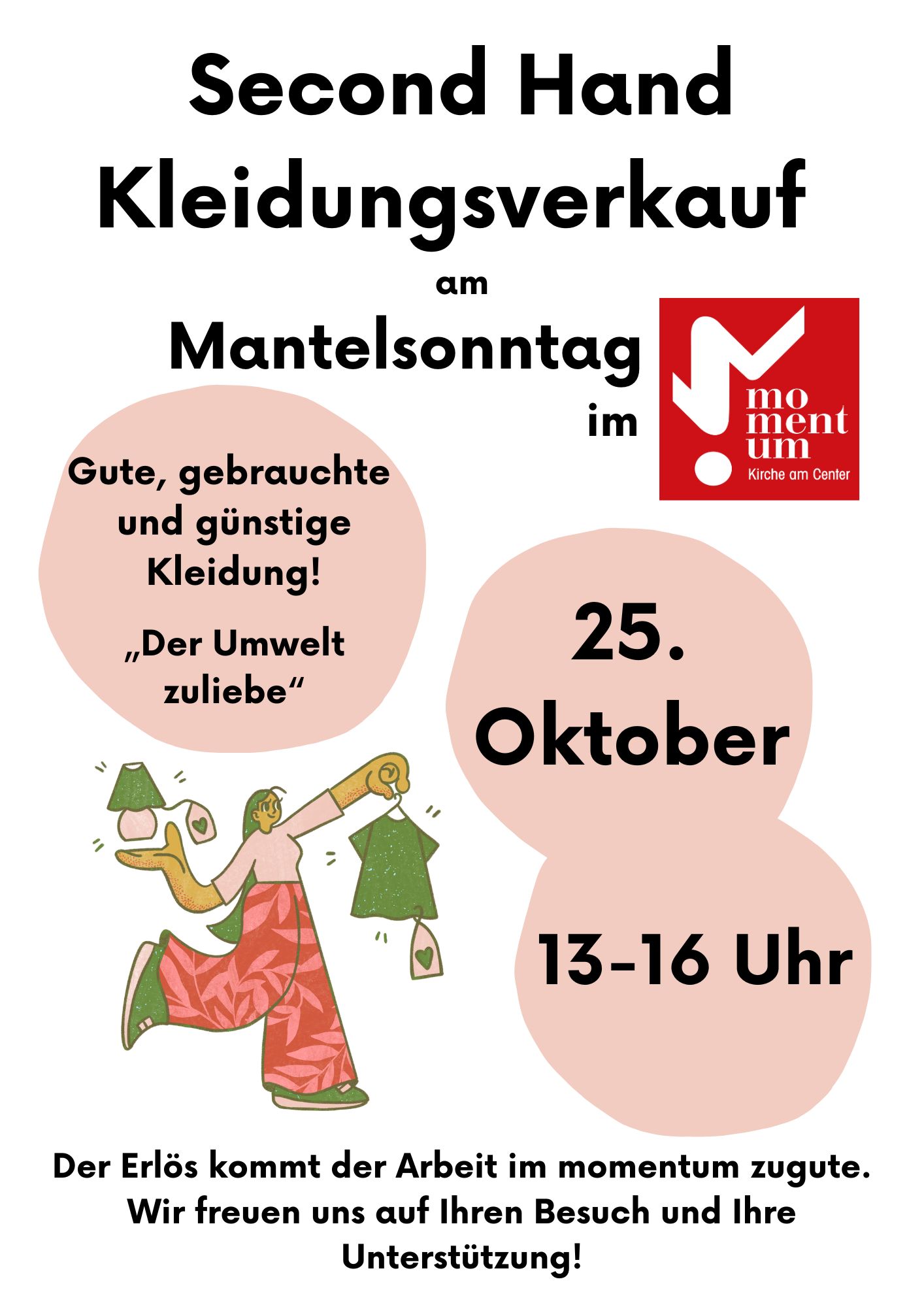Second-Hand-Kleidermarkt am 25.10.2026 im momentum