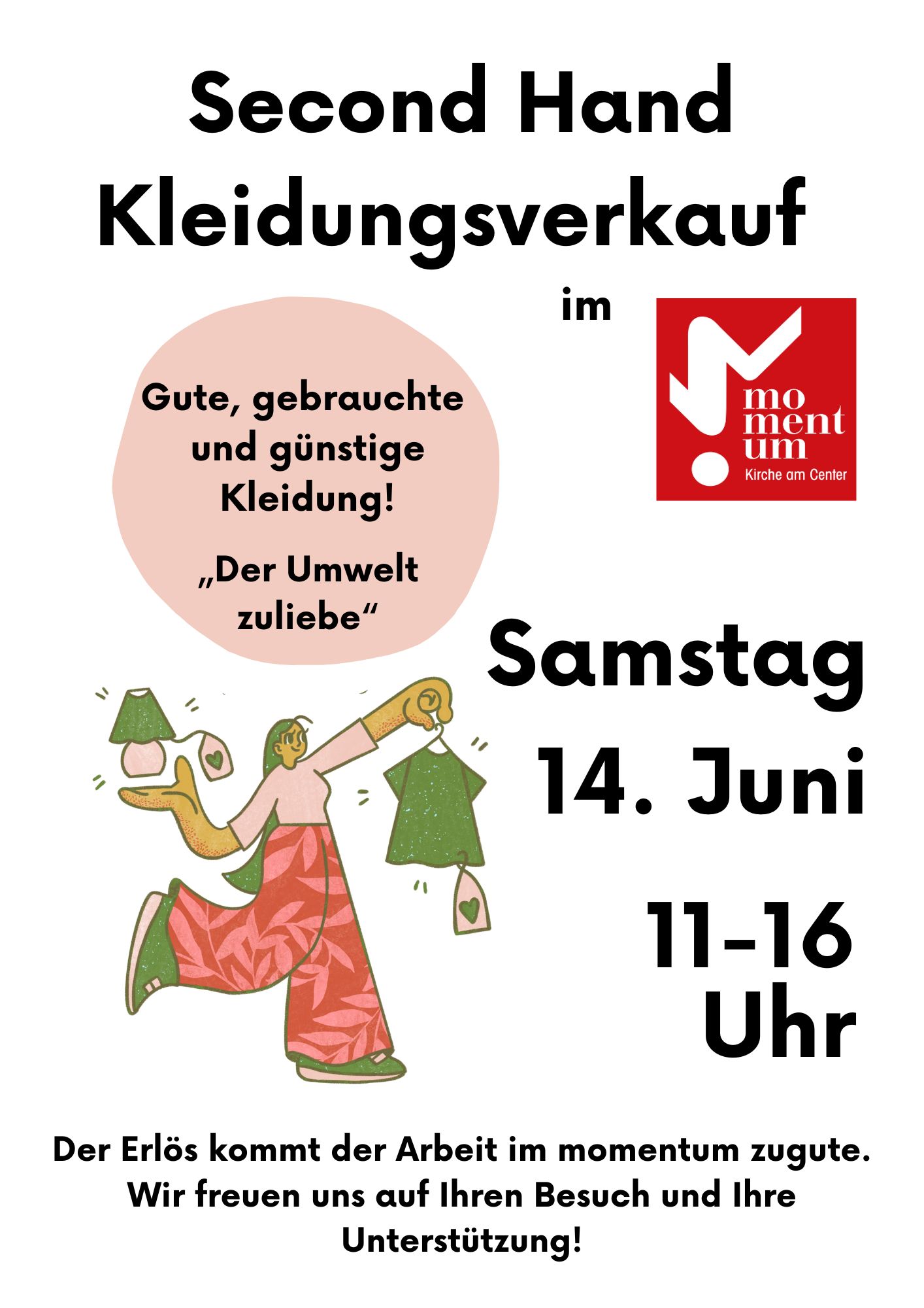 Second-Hand-Kleidermarkt am 14.06.2025 im momentum