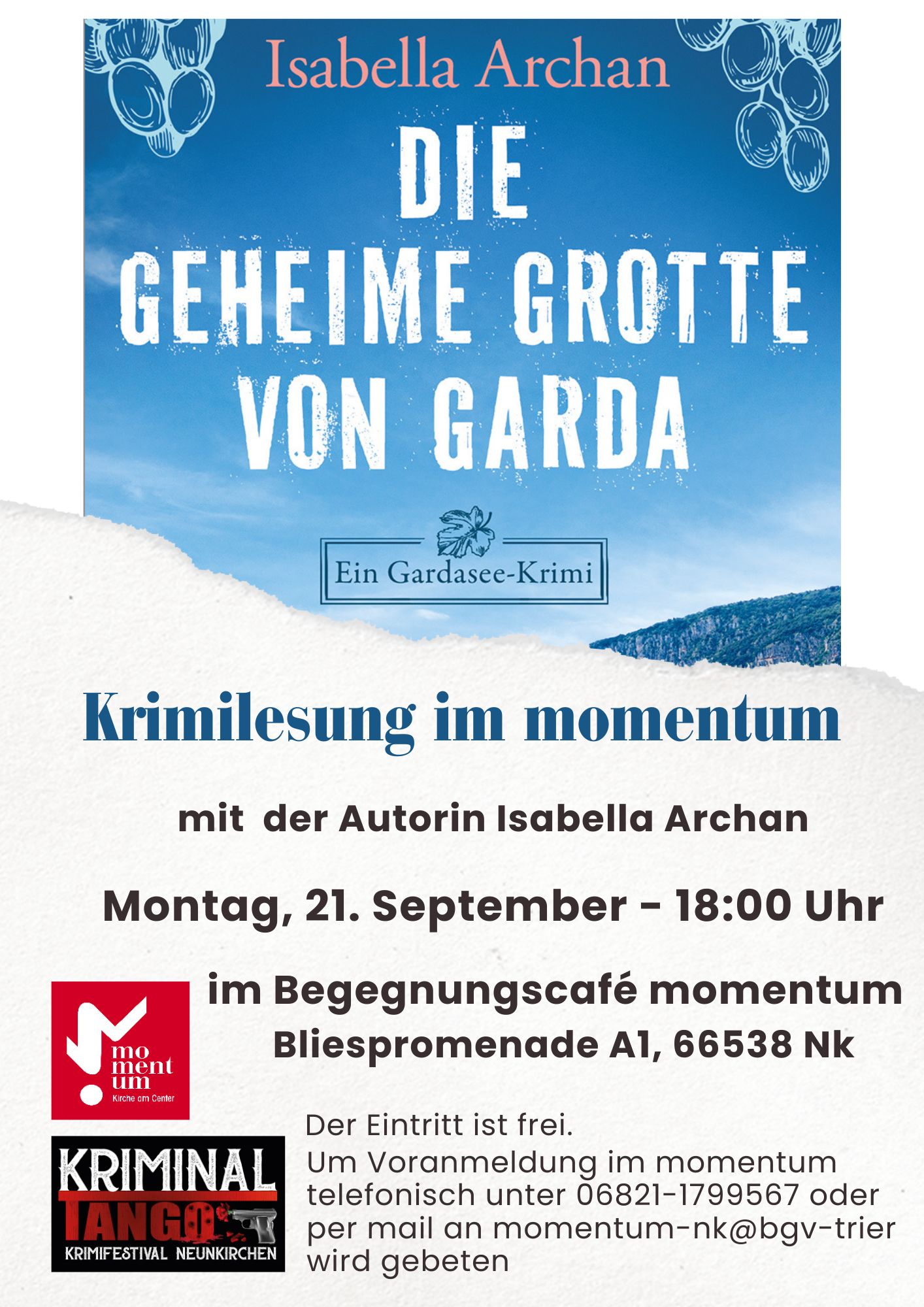 Krimilesung am 21.09.2026 im momentum