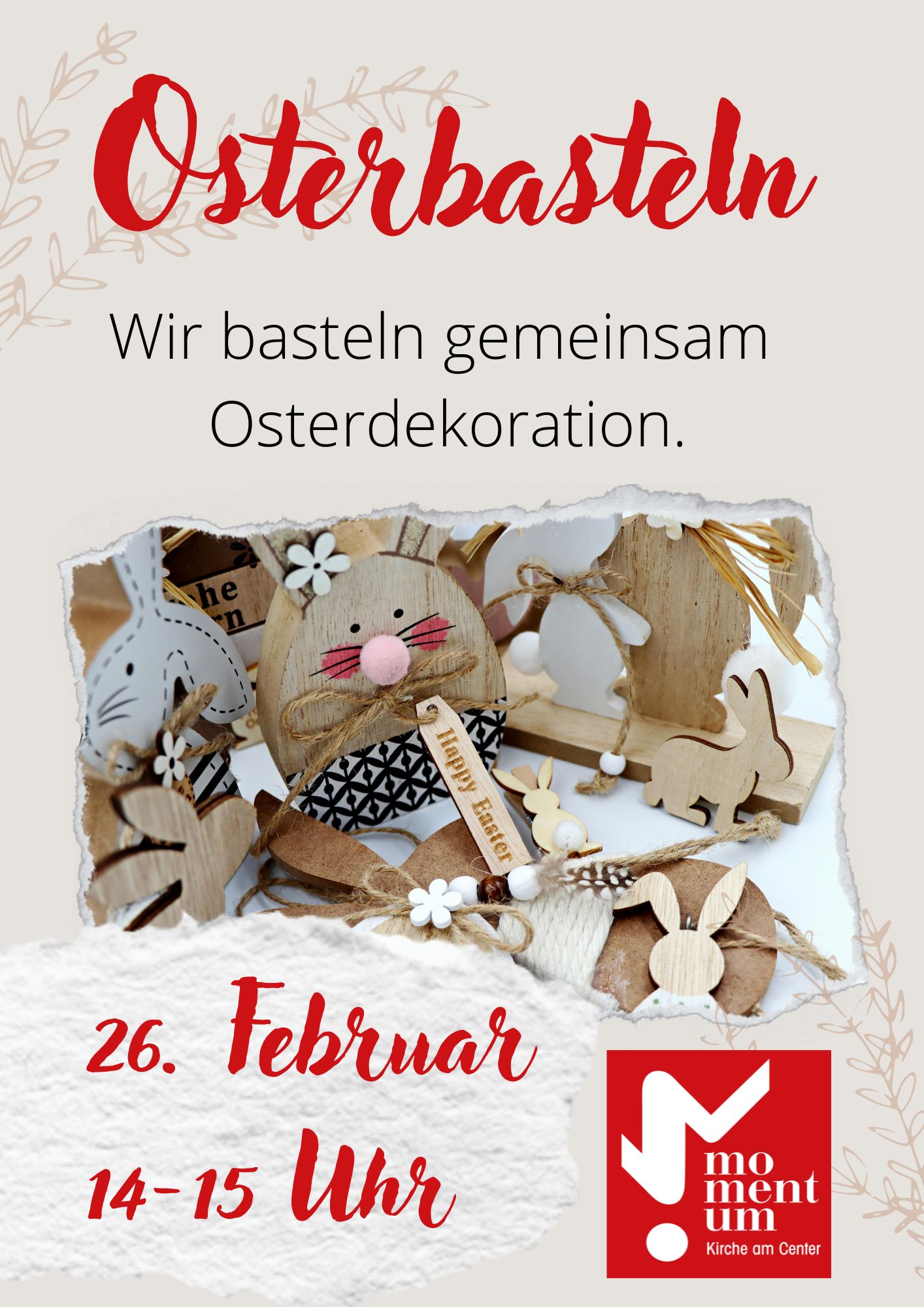 Osterbasteln am 26.02.2026 im momentum