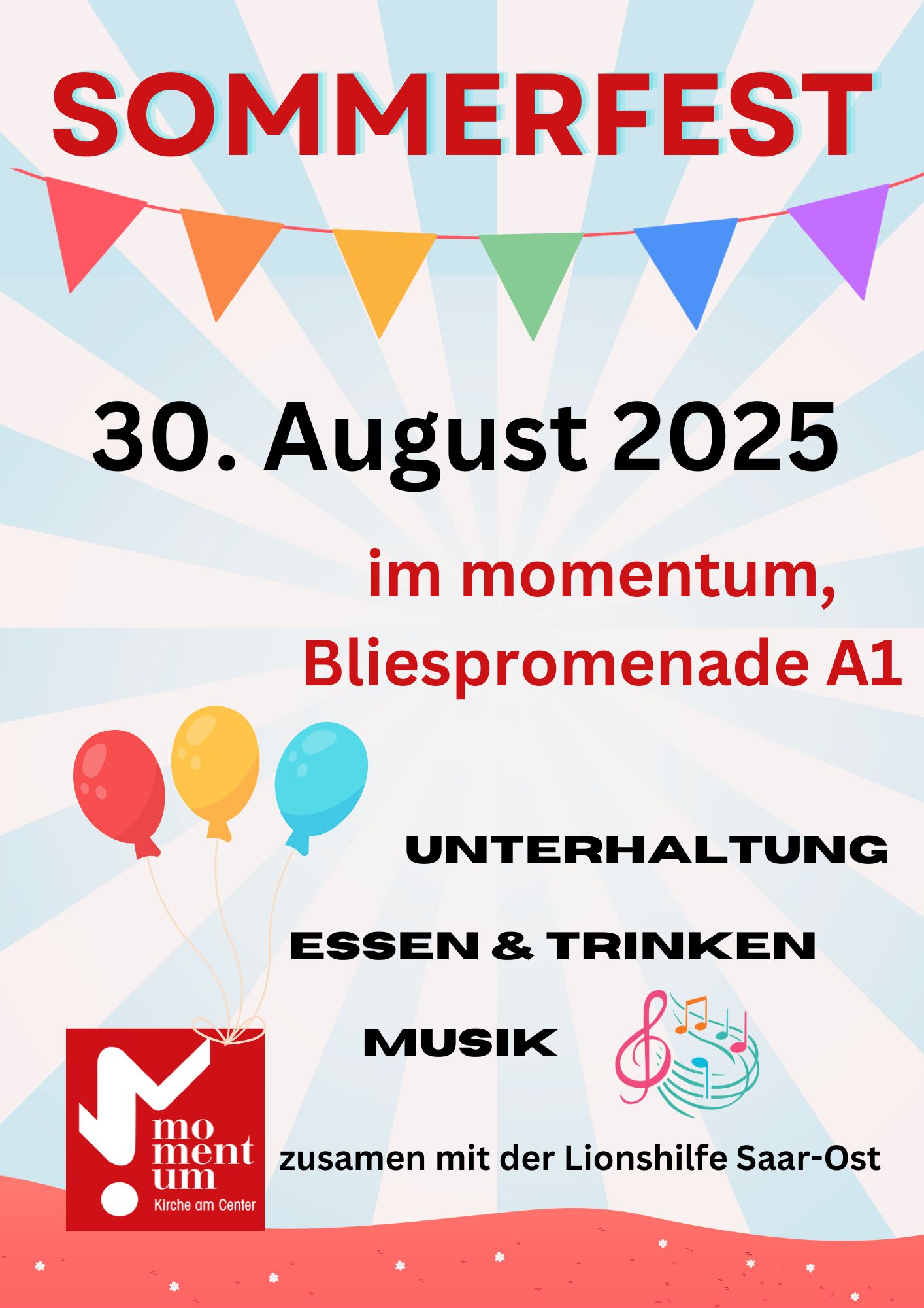 momentum-Sommerfest am 30.08.2025 auf der Bliespromenade